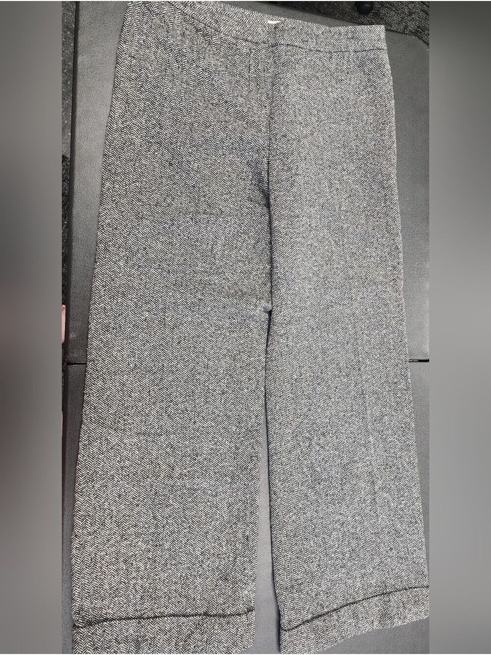 LOFT Black and White Sz 10  Herringbone Pants